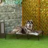 XL Elevated Dog Bed, Outdoor Raised Dog Bed, Portable Pet Cot w/Carry Bag Metal Frame Breathable Mesh Indoor and Outdoor Tan