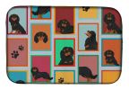 Lots of Black and Tan Cavalier King Charles Spaniel Dish Drying Mat Absorbent Dish Drying Mat Pad for Kitchen Counter Dish Drainer Mat for Countertop