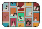 Lots of Tricolor Papillon Dish Drying Mat Absorbent Dish Drying Mat Pad for Kitchen Counter Dish Drainer Mat for Countertop, 14 x 21", Multicolor