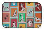 Lots of Harlequin Natural Ears Great Dane Dish Drying Mat Absorbent Dish Drying Mat Pad for Kitchen Counter Dish Drainer Mat for Countertop, 14 x 21"