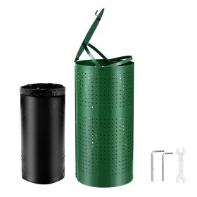 Dog Poop Trash Can with 50 Liner Bags, 11.5 Gallons Outdoor Dog Waste Bin with Lid & Liner Clip for Pet Waste Station