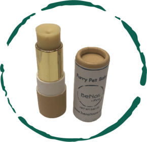 BeNat Pets All-Natural Furry Pet Balm for Dogs - Organic Moisturizer and Soother for Dry, Cracked Paw Pads, Noses, and Snouts
