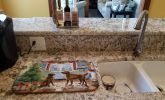Chesapeake Bay Retriever Christmas Cookies Dish Drying Mat Absorbent Dish Drying Mat Pad for Kitchen Counter Dish Drainer Mat for Countertop, 14 x 21"