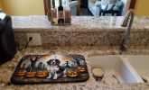 Welsh Springer Spaniel Spooky Halloween Dish Drying Mat Absorbent Dish Drying Mat Pad for Kitchen Counter Dish Drainer Mat for Countertop, 14 x 21"