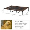 XL Elevated Dog Bed, Outdoor Raised Dog Bed, Portable Pet Cot w/Carry Bag Metal Frame Breathable Mesh Indoor and Outdoor Tan