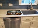 Sheltie Spooky Halloween Dish Drying Mat Absorbent Dish Drying Mat Pad for Kitchen Counter Dish Drainer Mat for Countertop, 14 x 21", Multicolor