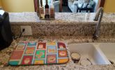 Lots of Orange Pomeranian Dish Drying Mat Absorbent Dish Drying Mat Pad for Kitchen Counter Dish Drainer Mat for Countertop, 14 x 21", Multicolor