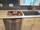 Shiba Inu Fall Kitchen Pumpkins Dish Drying Mat Absorbent Dish Drying Mat Pad for Kitchen Counter Dish Drainer Mat for Countertop, 14 x 21"