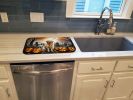 Golden Retriever Spooky Halloween Dish Drying Mat Absorbent Dish Drying Mat Pad for Kitchen Counter Dish Drainer Mat for Countertop, 14 x 21"