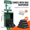 Dog Waste Station with Hand Wash Bottle, Commercial Dog Poop Station, 11.5 Gallons Pet Waste Bin with 50 Can Liners, Bag Dispenser & 600 Waste Bags
