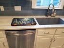 Chihuahua Spooky Halloween Dish Drying Mat Absorbent Dish Drying Mat Pad for Kitchen Counter Dish Drainer Mat for Countertop, 14 x 21", Multicolor