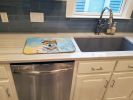 Alaskan Klee Kai Hippie Dawg Dish Drying Mat Absorbent Dish Drying Mat Pad for Kitchen Counter Dish Drainer Mat for Countertop, 14 x 21", Multicolor