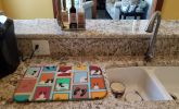 Lots of Tricolor Papillon Dish Drying Mat Absorbent Dish Drying Mat Pad for Kitchen Counter Dish Drainer Mat for Countertop, 14 x 21", Multicolor