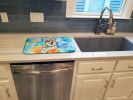 Alaskan Malamute Hippie Dawg Dish Drying Mat Absorbent Dish Drying Mat Pad for Kitchen Counter Dish Drainer Mat for Countertop, 14 x 21", Multicolor