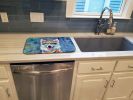 American Eskimo Hippie Dawg Dish Drying Mat Absorbent Dish Drying Mat Pad for Kitchen Counter Dish Drainer Mat for Countertop, 14 x 21", Multicolor