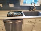 Akita Spooky Halloween Dish Drying Mat Absorbent Dish Drying Mat Pad for Kitchen Counter Dish Drainer Mat for Countertop, 14 x 21", Multicolor