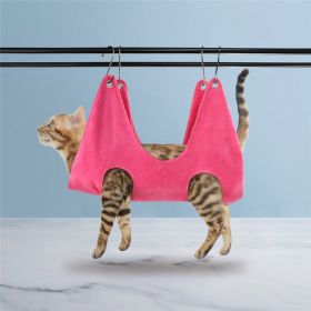 Pruning Small And Medium-sized Dogs And Cats Thickened Pet Beauty Hammock (Option: Rose Red-S)