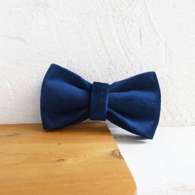 Bow pet collar large and small pet traction collar dog chain (Option: Bow Tie-M)