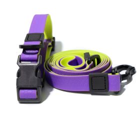 Waterproof Wear-Resistant & Tear-Proof Two-color honeycomb embossed traction rope set  Anti-Slip Buckle Easy-to-Clean 4.92FT Adjustable Length Beach T (Color: Purple-yellow, size: 1.5cm*150cm)