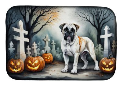 Boxer Spooky Halloween Dish Drying Mat Absorbent Dish Drying Mat Pad for Kitchen Counter Dish Drainer Mat for Countertop, 14 x 21", Multicolor (Default: Default)