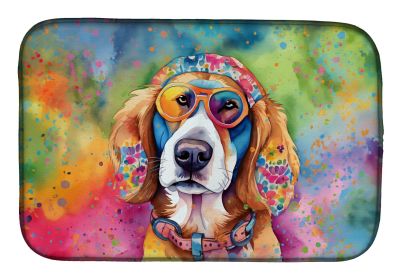 Hippie Dawg Dish Drying Mat Absorbent Dish Drying Mat Pad for Kitchen Counter Dish Drainer Mat for Countertop, 14 x 21", Multicolor (Default: Default)