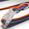 Blue-Orange Gradient Dog Collar & Leash Set, Waterproof Wear-Resistant TPU, Transparent Quick-Release Buckle, for Small & Medium Dogs
