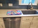 Samoyed Hippie Dawg Dish Drying Mat Absorbent Dish Drying Mat Pad for Kitchen Counter Dish Drainer Mat for Countertop, 14 x 21", Multicolor