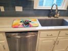 Pug Hippie Dawg Dish Drying Mat Absorbent Dish Drying Mat Pad for Kitchen Counter Dish Drainer Mat for Countertop, 14 x 21", Multicolor