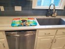 Cane Corso Hippie Dawg Dish Drying Mat Absorbent Dish Drying Mat Pad for Kitchen Counter Dish Drainer Mat for Countertop, 14 x 21", Multicolor