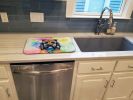 Scottish Terrier Hippie Dawg Dish Drying Mat Absorbent Dish Drying Mat Pad for Kitchen Counter Dish Drainer Mat for Countertop, 14 x 21", Multicolor