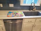 Corgi Hippie Dawg Dish Drying Mat Absorbent Dish Drying Mat Pad for Kitchen Counter Dish Drainer Mat for Countertop, 14 x 21", Multicolor