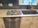Boxer Hippie Dawg Dish Drying Mat Absorbent Dish Drying Mat Pad for Kitchen Counter Dish Drainer Mat for Countertop, 14 x 21", Multicolor