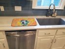 Dalmatian Hippie Dawg Dish Drying Mat Absorbent Dish Drying Mat Pad for Kitchen Counter Dish Drainer Mat for Countertop, 14 x 21", Multicolor