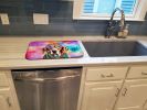 Weimaraner Hippie Dawg Dish Drying Mat Absorbent Dish Drying Mat Pad for Kitchen Counter Dish Drainer Mat for Countertop, 14 x 21", Multicolor