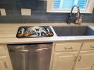 Boxer Spooky Halloween Dish Drying Mat Absorbent Dish Drying Mat Pad for Kitchen Counter Dish Drainer Mat for Countertop, 14 x 21", Multicolor