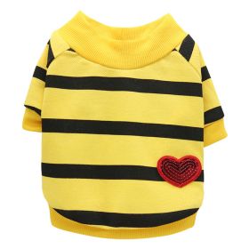 Jarre Aero Bull Pug Puppy Clothes Teddy Milk Cat Pet Spring And Summer Thin Small Dog Puppy (Option: Yellow-L)